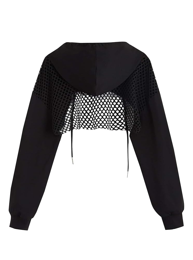 HYKE ROPE NET CROPPED TOP サイズFree Amazon.com: Hilinker Women's Zip Up Long Sleeve Cropped